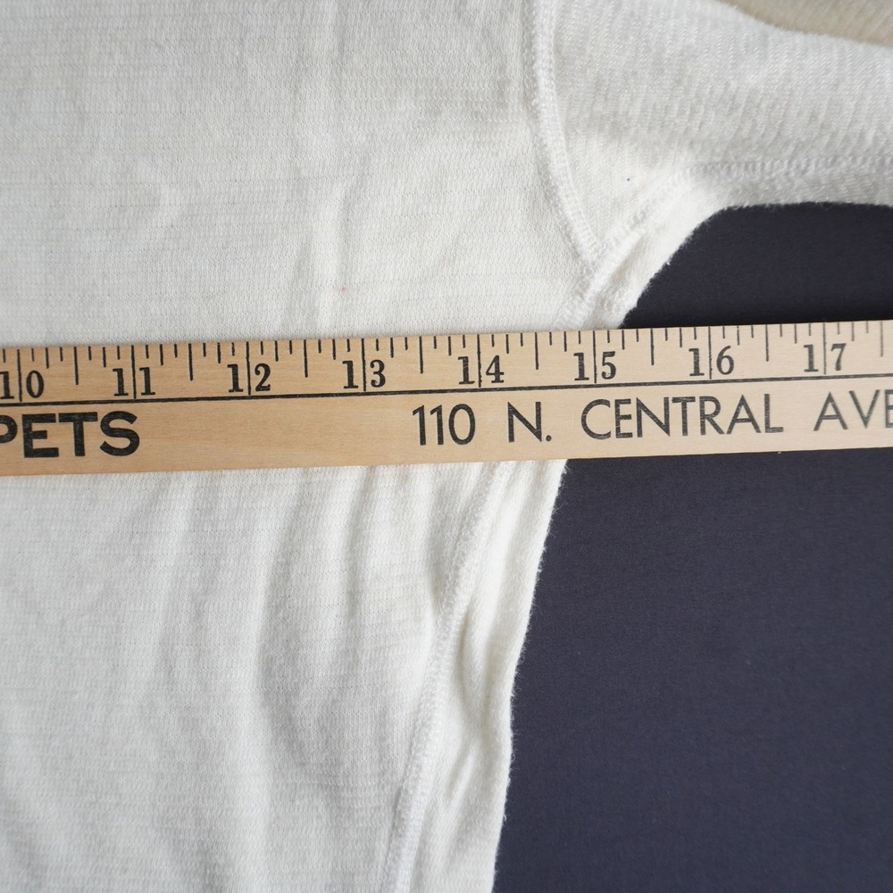 Vintage Duofold Mohawk NY Style 601 Wool Cotton Thermal Undershirt Cream Sz 12 - Picture 8 of 10